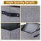 Fabric Storage boxes,Storage Baskets for Shelves with Lids, Fabric Storage Bins with Handles, Decorative Linen Closet Organizers Boxes,Small, Gray